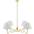 Wave Squiggle 4-Arm Pendant Light by Modway