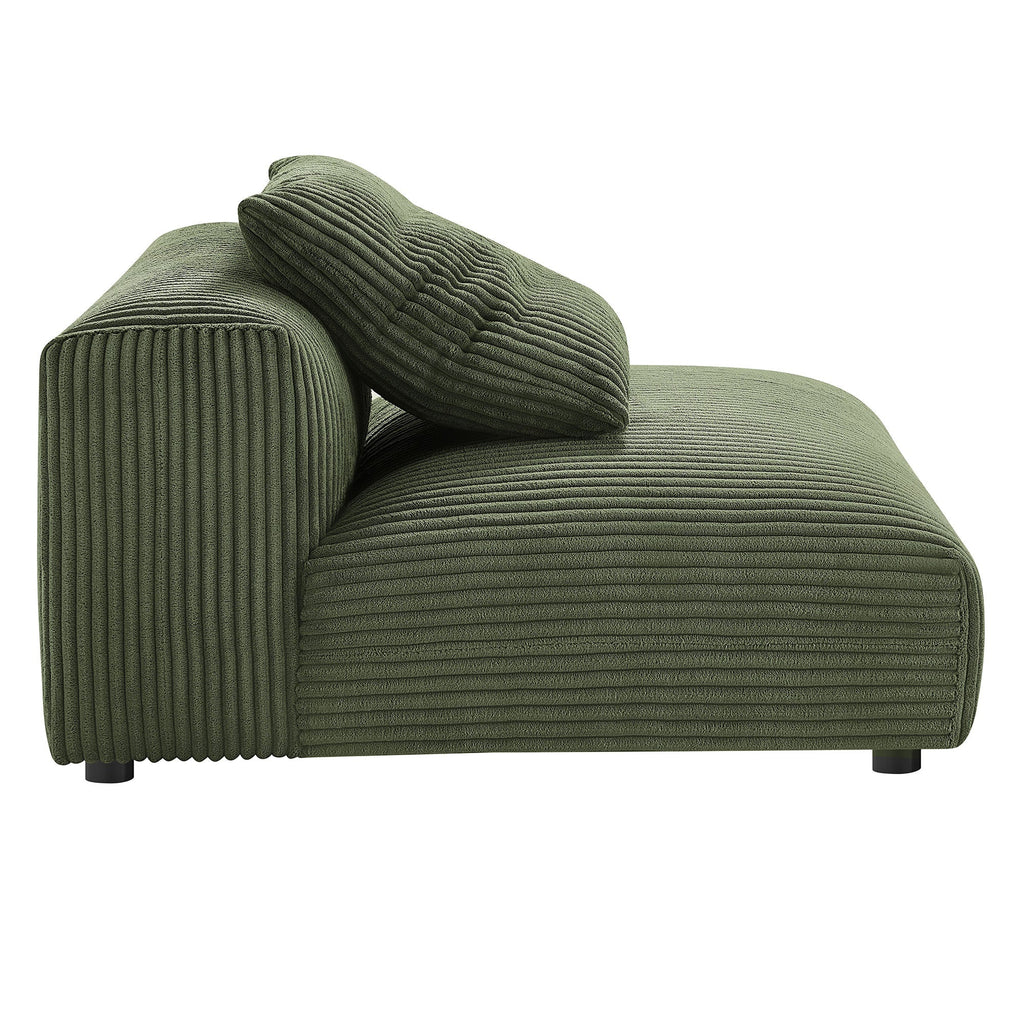 Solace Modular Corduroy Upholstered Armless Chair by Modway