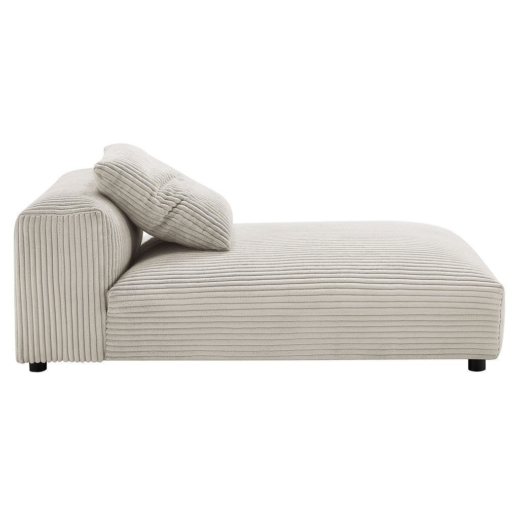 Solace 4-Piece Modular Corduroy Upholstered Sectional Sofa With Ottoman by Modway
