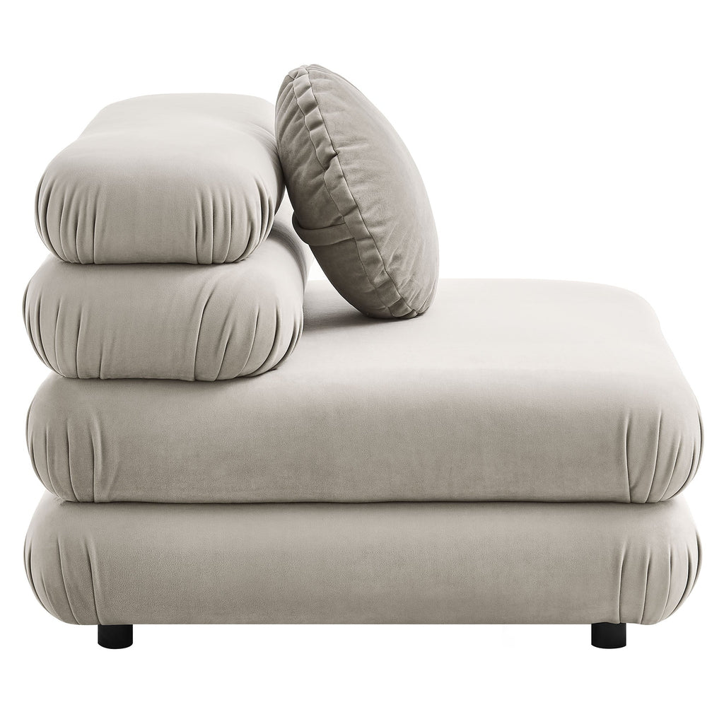 Jubilee Modular Performance Velvet Armless Chair by Modway