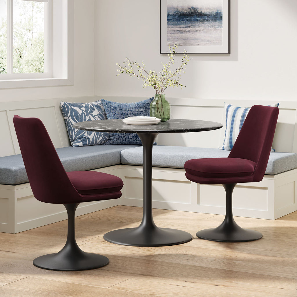 Lippa Performance Velvet Swivel Dining Chair by Modway