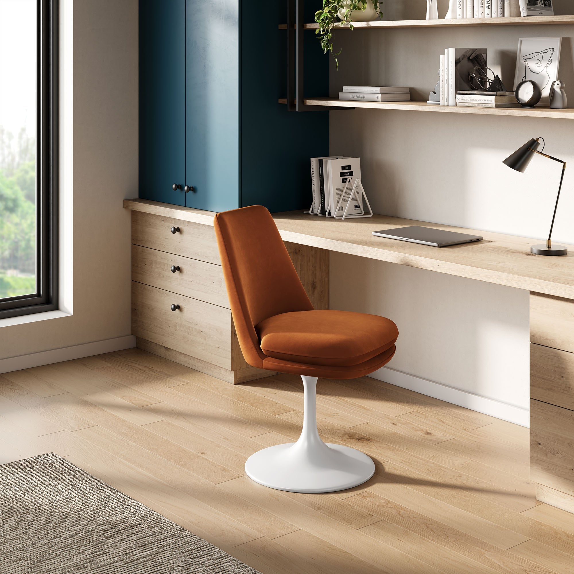 Lippa Performance Velvet Swivel Dining Chair by Modway