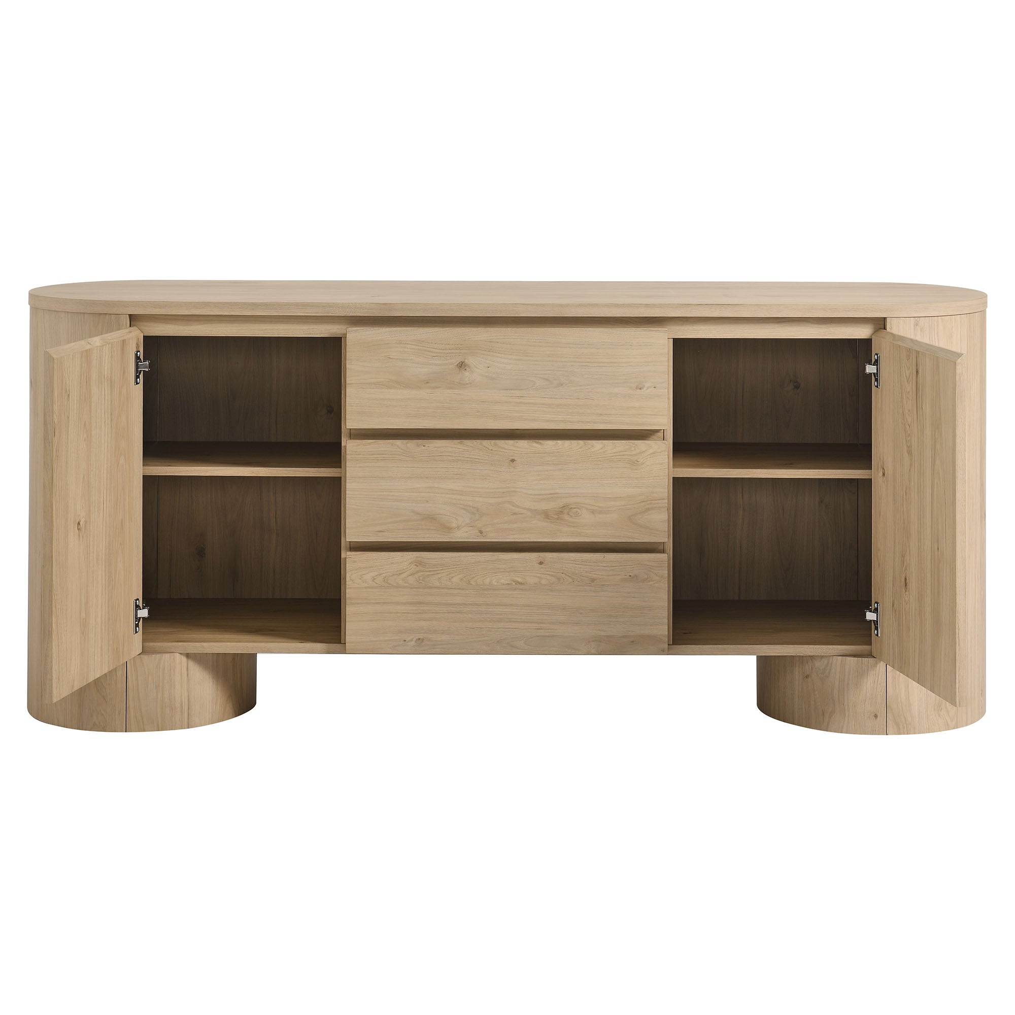 Duval 71" Rounded Sideboard Storage Cabinet by Modway