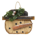 Hanging Lath Tophat Snowman Head
