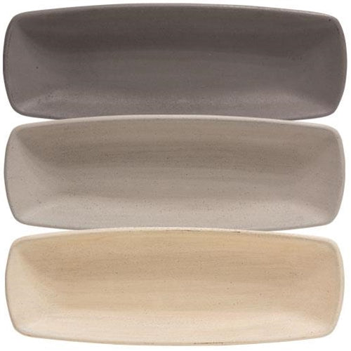 Farmhouse Colors Squared Oval Dish 3 Asstd. (Pack of 2)