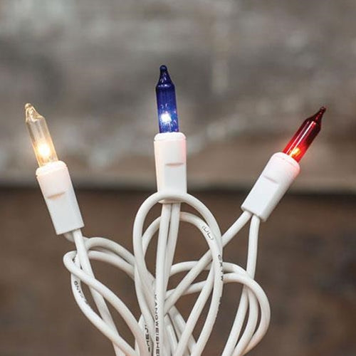 ^^Patriotic Lights White Cord 20 ct. (Pack of 4)