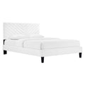 Roxanne Tapered Wood Leg Performance Velvet Queen Platform Bed by Modway
