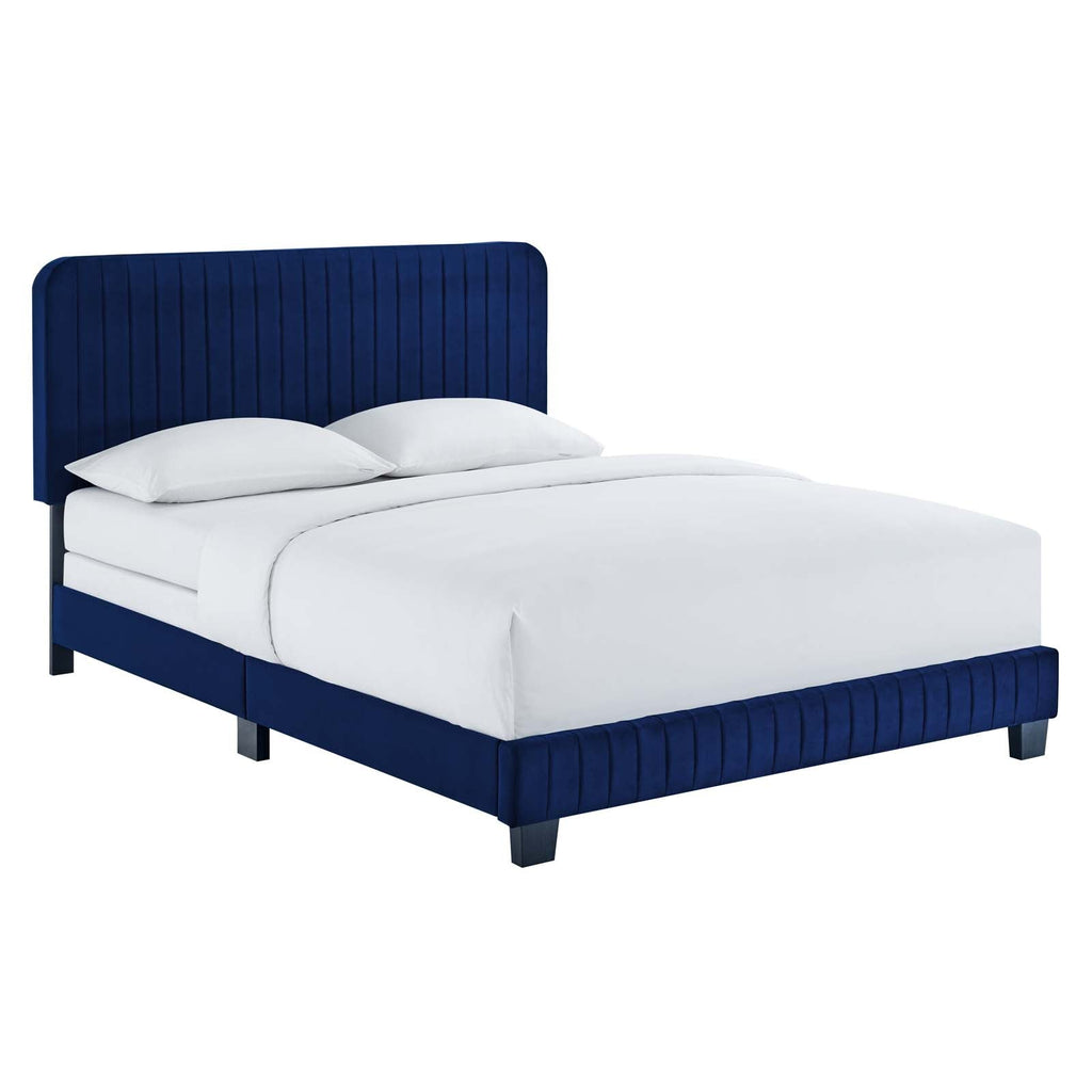 Celine Channel Tufted Performance Velvet King Bed by Modway