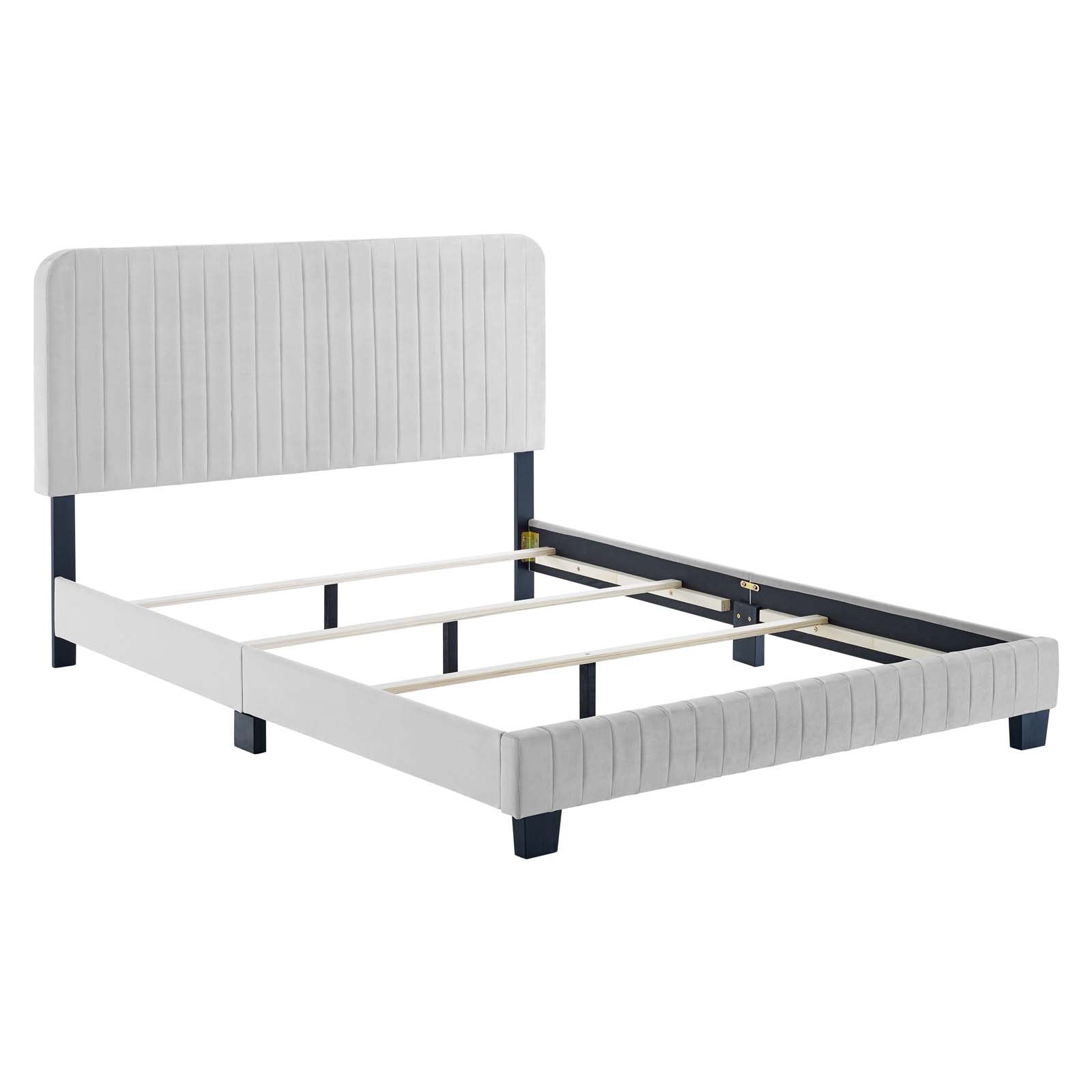 Celine Channel Tufted Performance Velvet Queen Bed by Modway