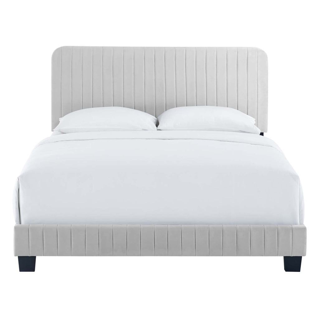 Celine Channel Tufted Performance Velvet Queen Bed by Modway