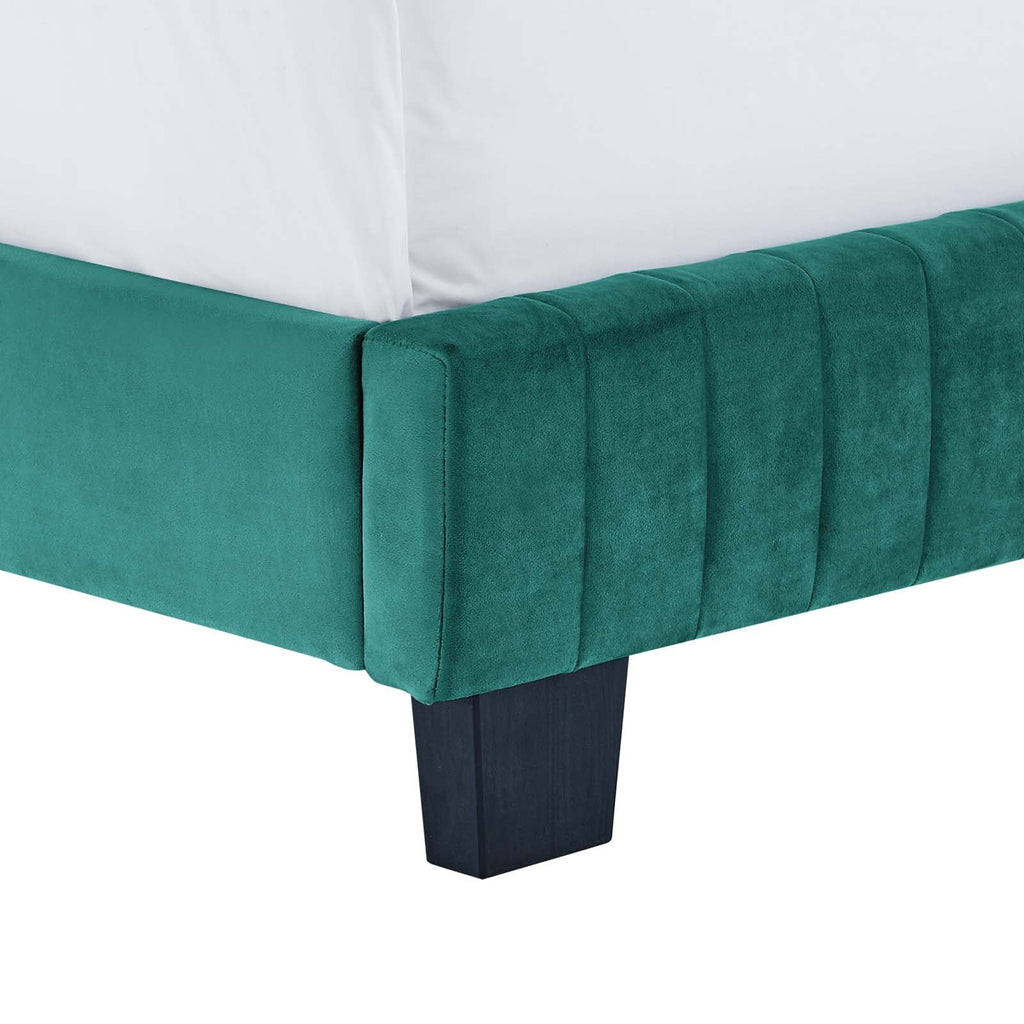 Celine Channel Tufted Performance Velvet Full Bed by Modway