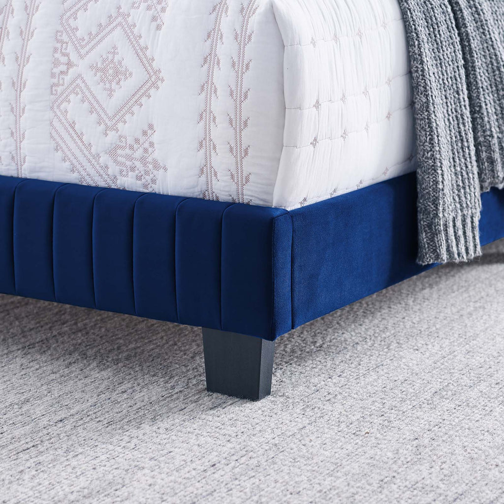 Celine Channel Tufted Performance Velvet Twin Bed by Modway