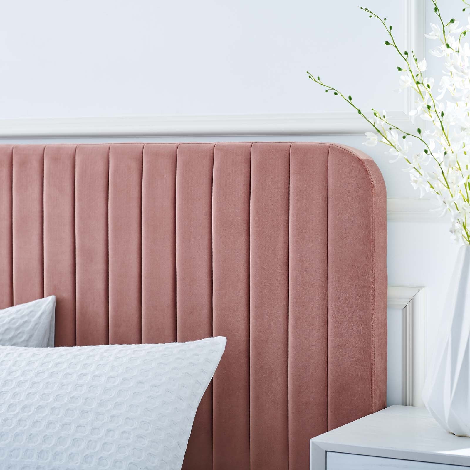 Celine Channel Tufted Performance Velvet Queen Platform Bed by Modway