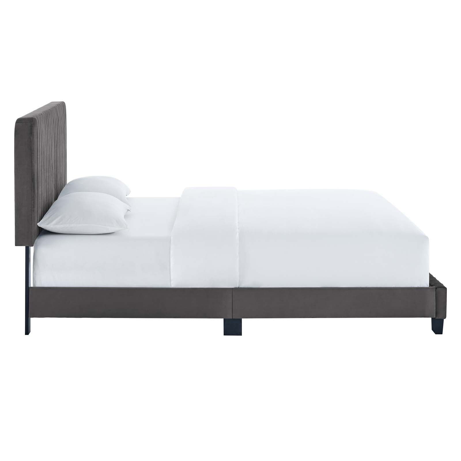 Celine Channel Tufted Performance Velvet Queen Platform Bed by Modway