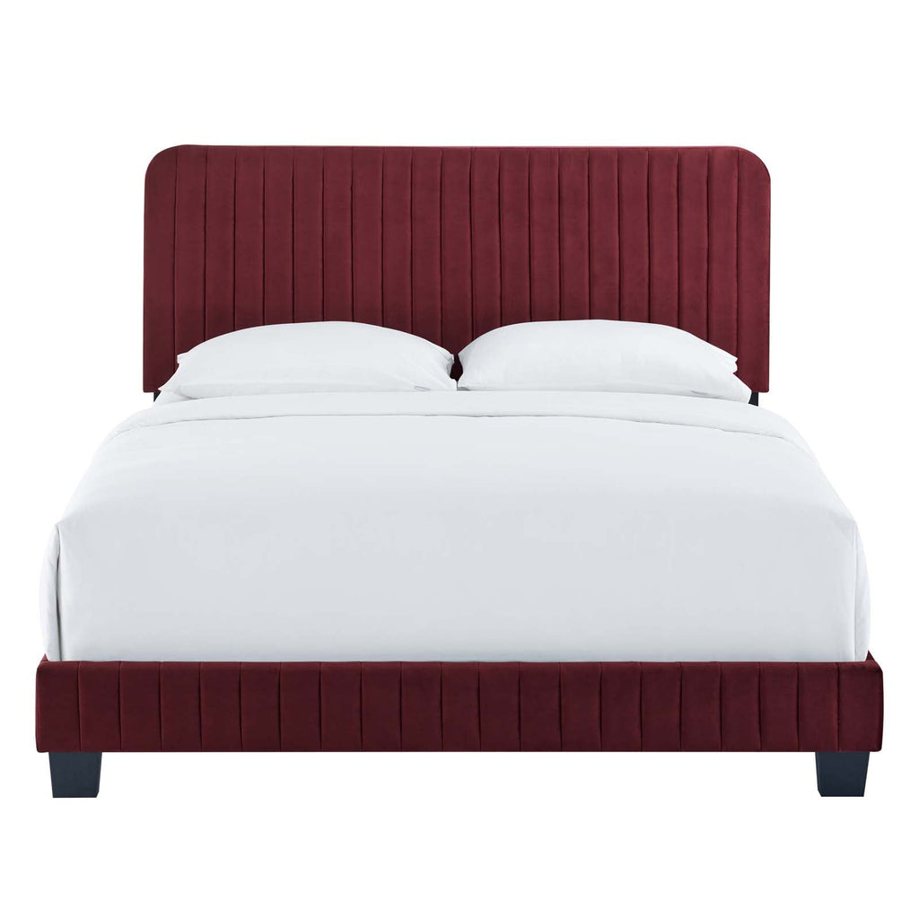 Celine Channel Tufted Performance Velvet Full Platform Bed by Modway