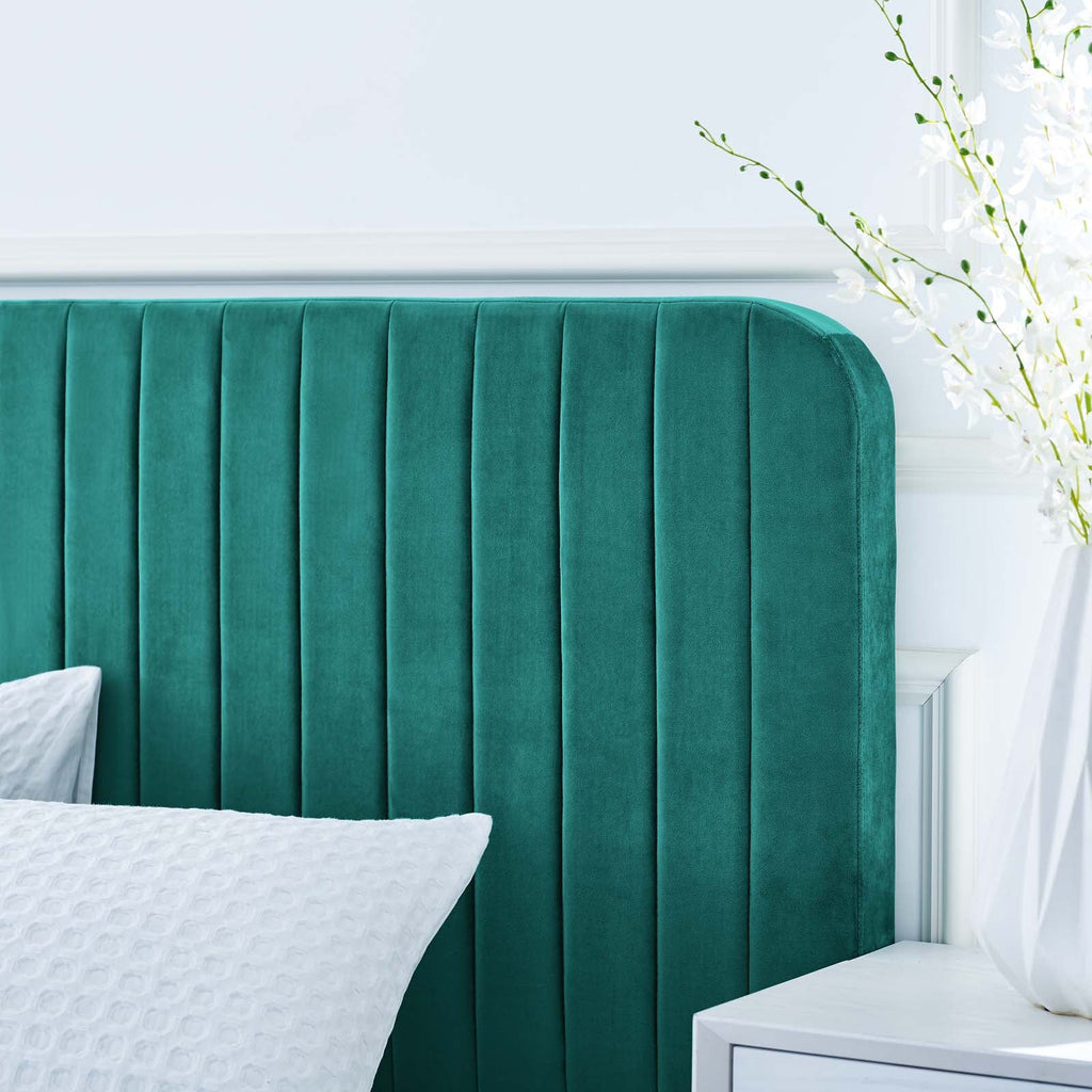 Celine Channel Tufted Performance Velvet Full Platform Bed by Modway