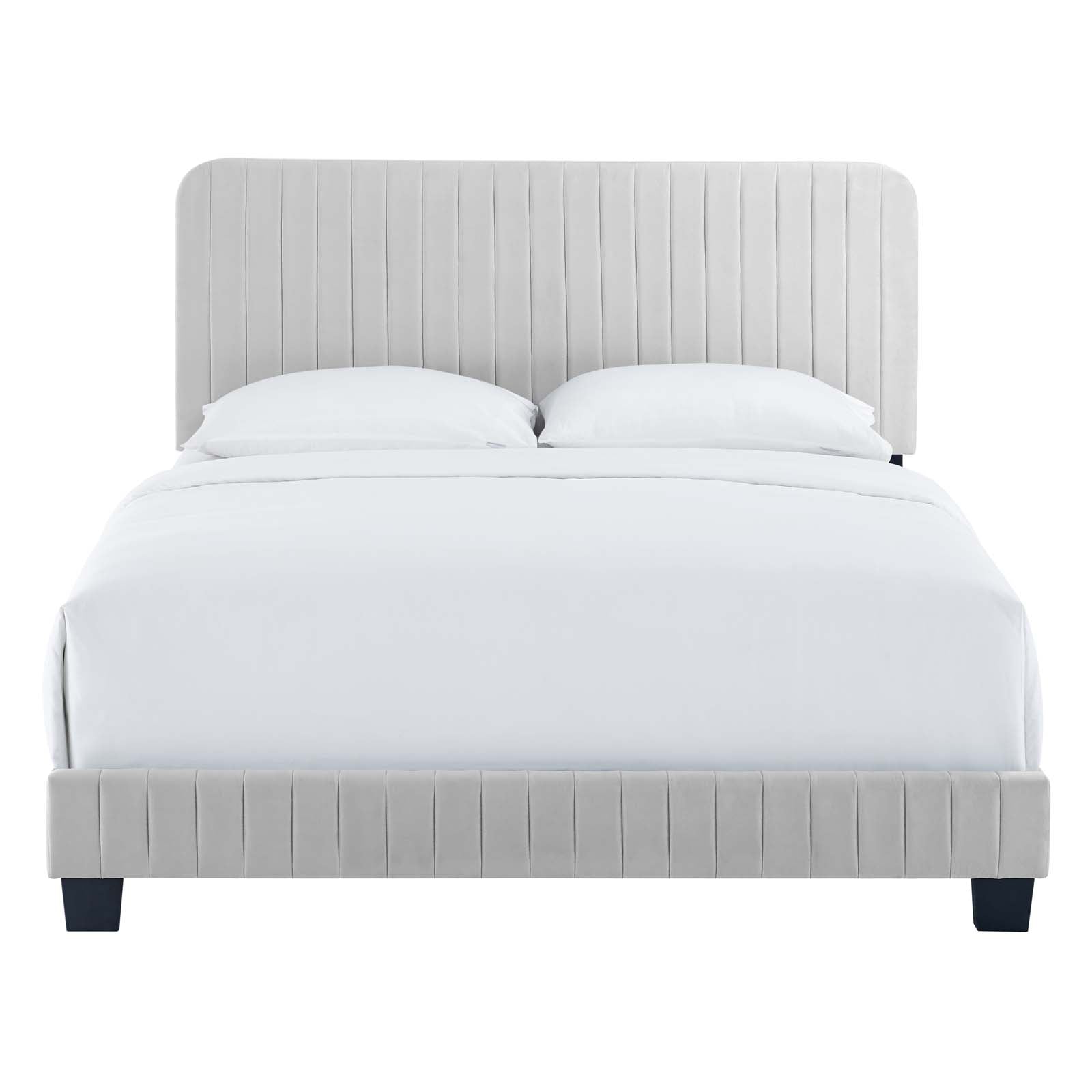 Celine Channel Tufted Performance Velvet Twin Platform Bed by Modway