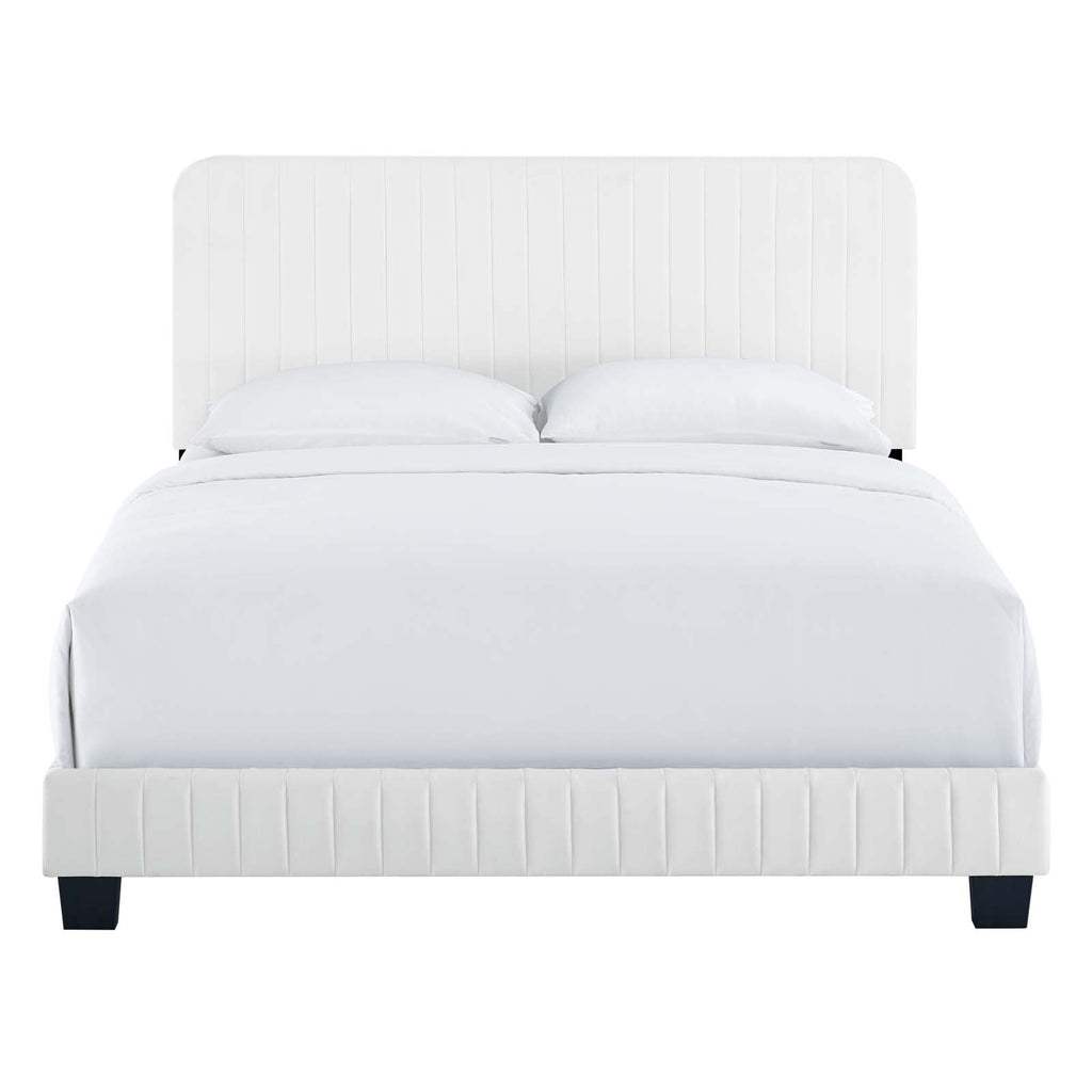 Celine Channel Tufted Performance Velvet Twin Platform Bed by Modway