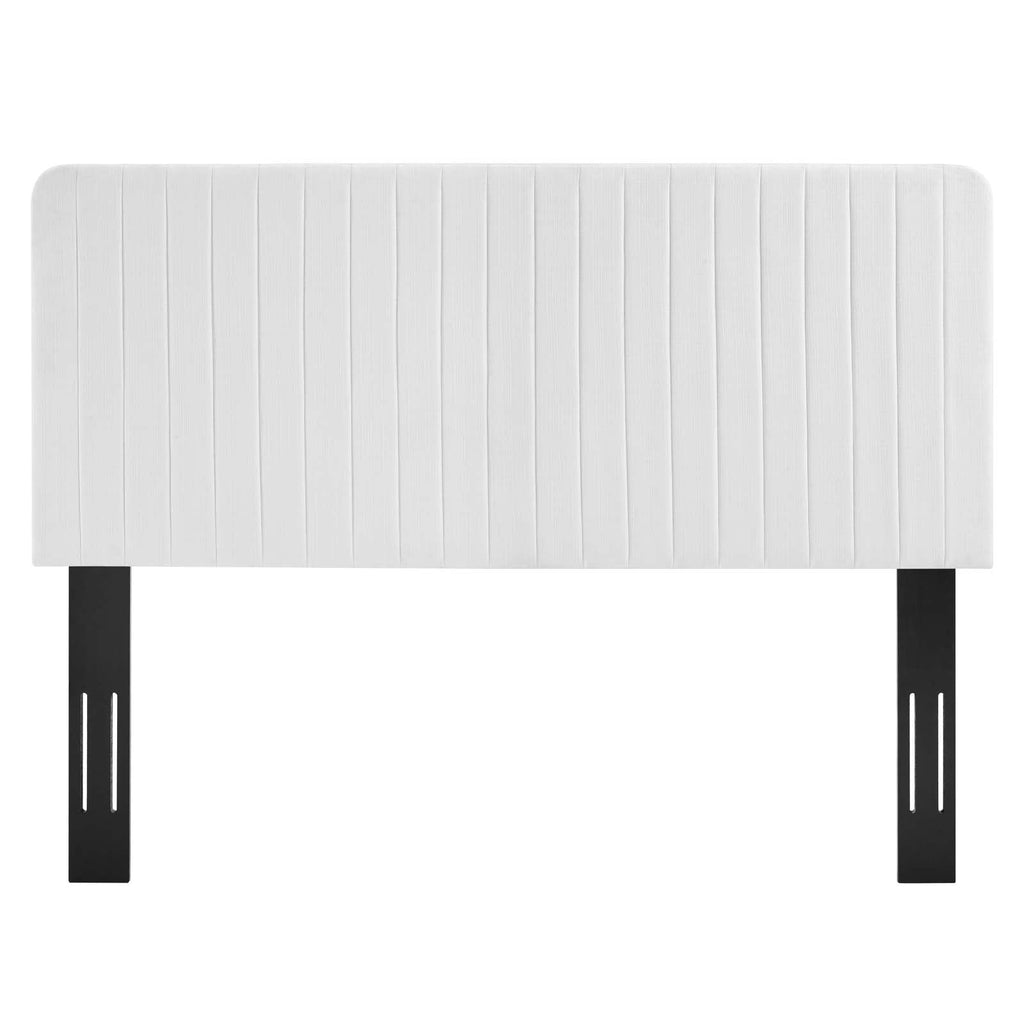Milenna Channel Tufted Upholstered Fabric Full/Queen Headboard by Modway