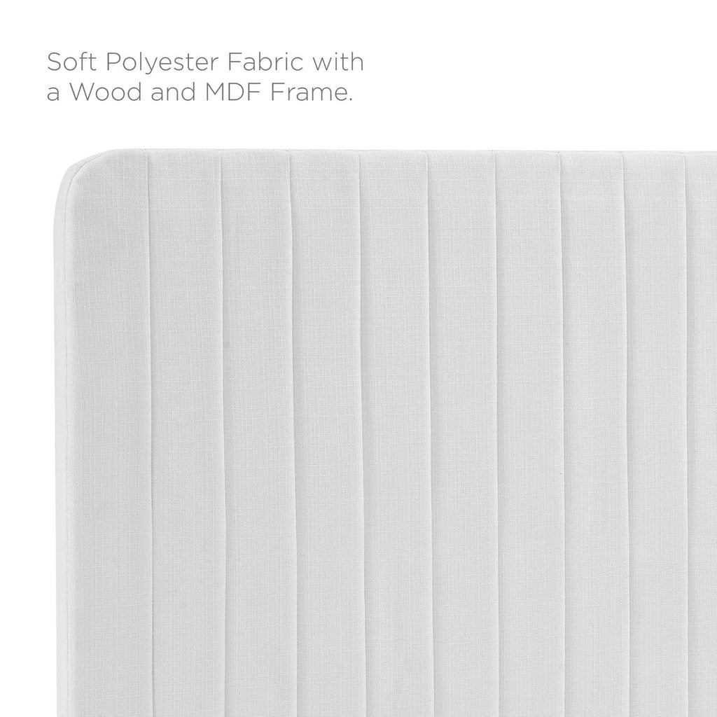 Milenna Channel Tufted Upholstered Fabric Full/Queen Headboard by Modway