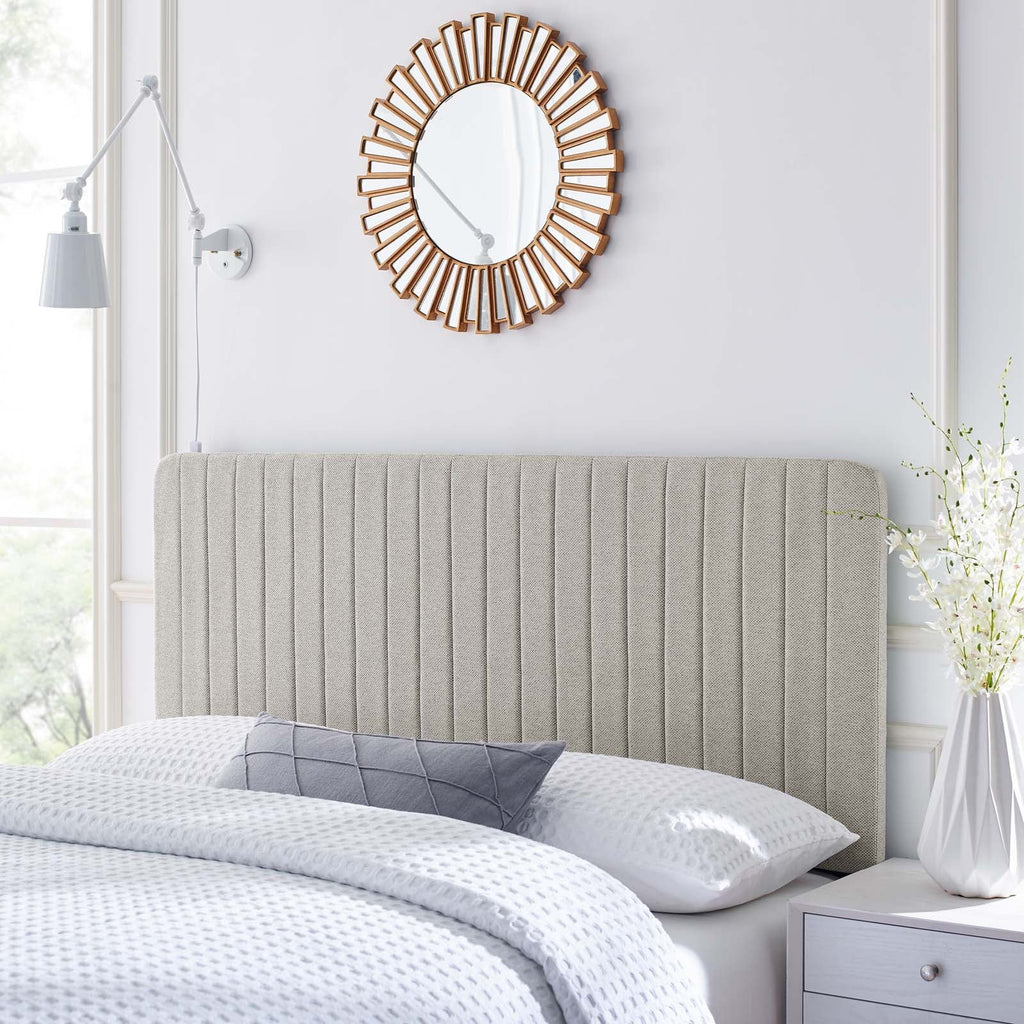 Milenna Channel Tufted Upholstered Fabric King/California King Headboard by Modway