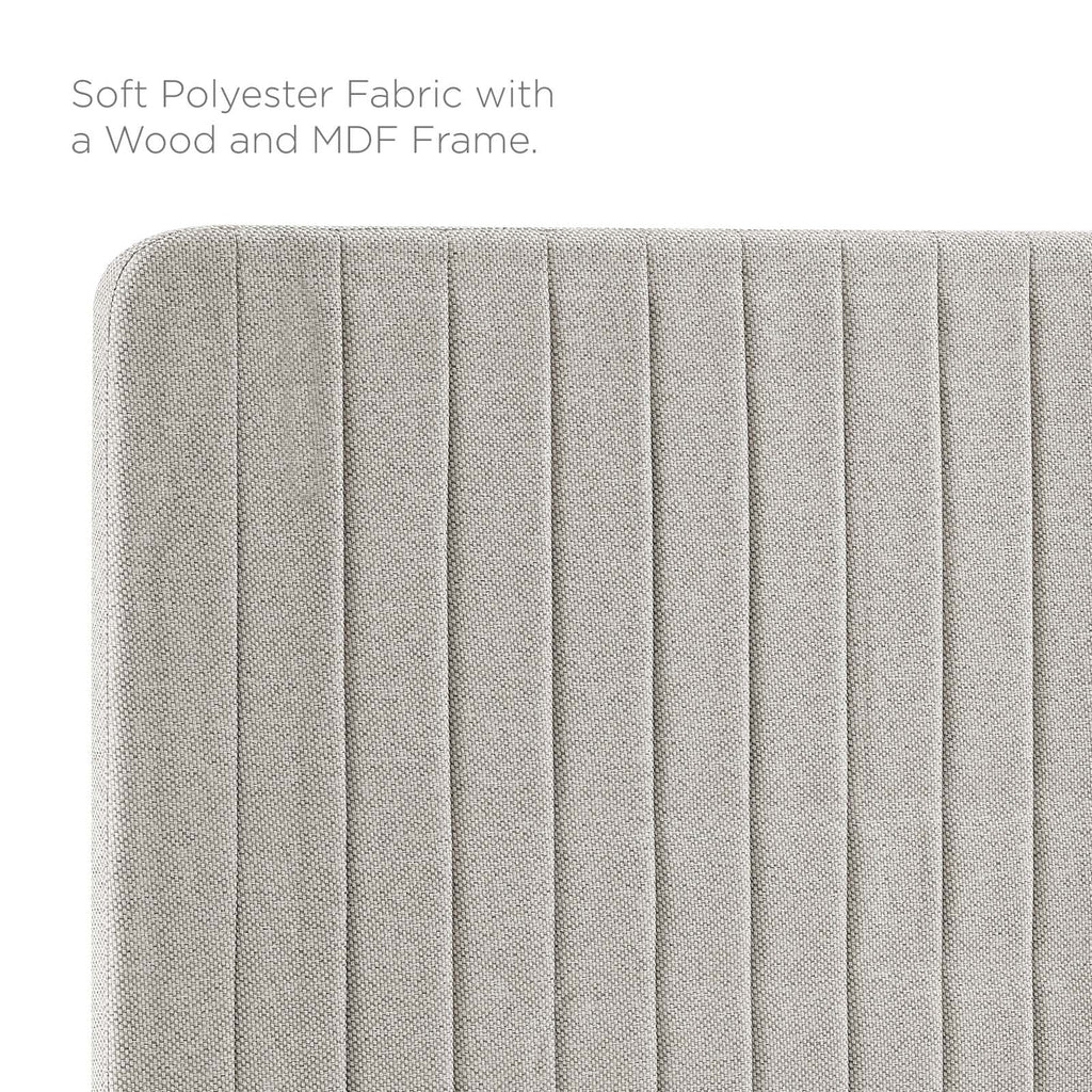 Milenna Channel Tufted Upholstered Fabric King/California King Headboard by Modway