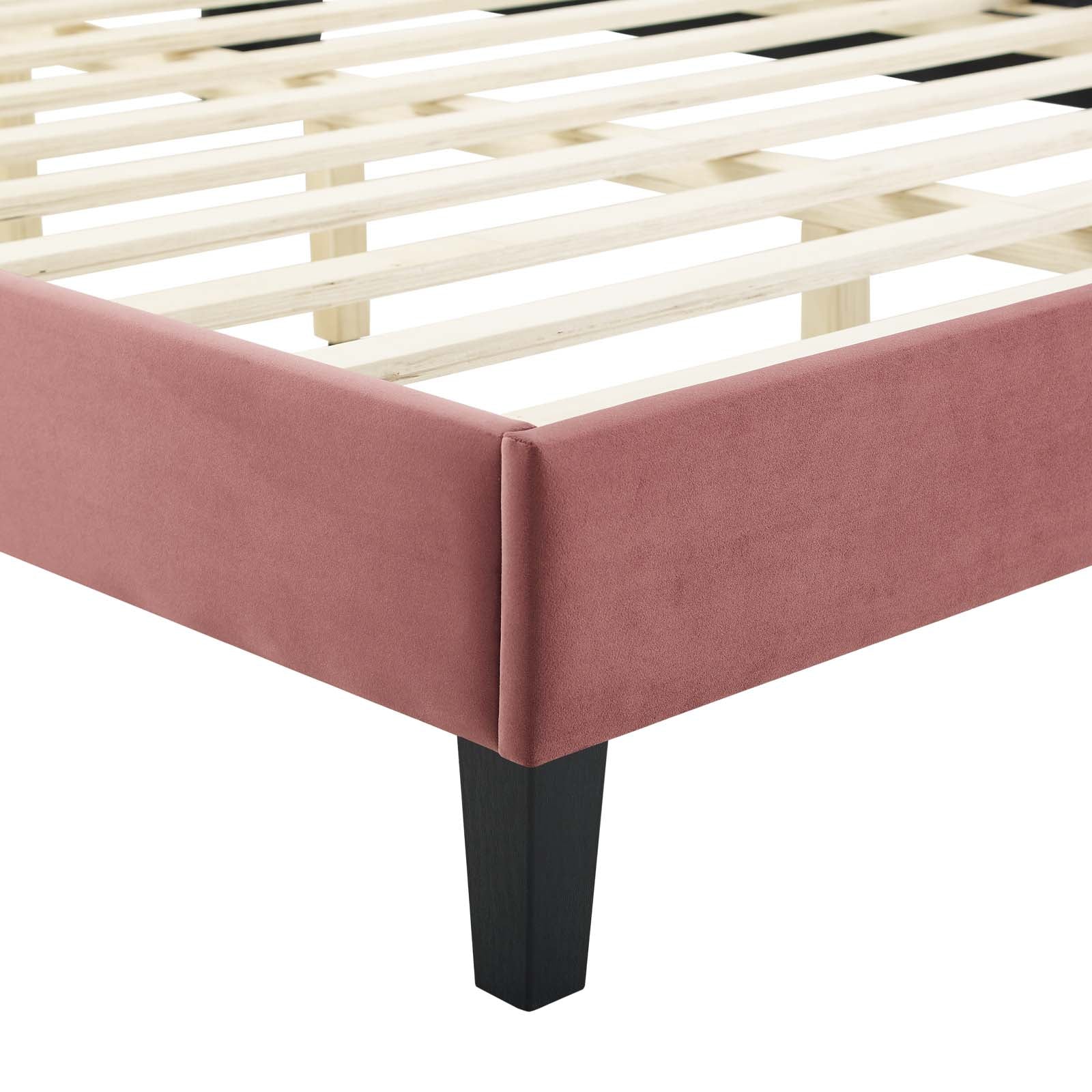 Adelaide Performance Velvet Queen Platform Bed by Modway