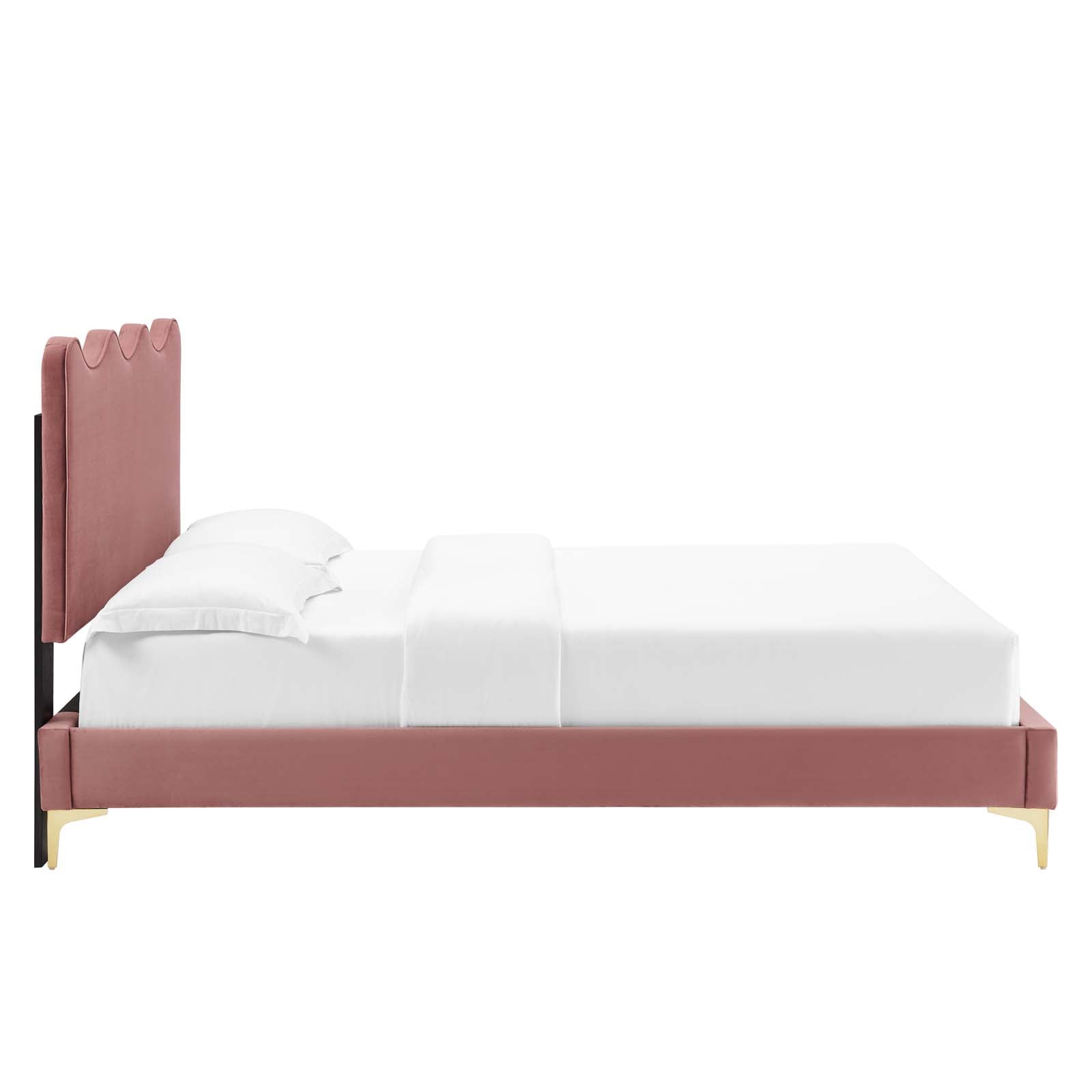 Current Performance Velvet Full Platform Bed by Modway