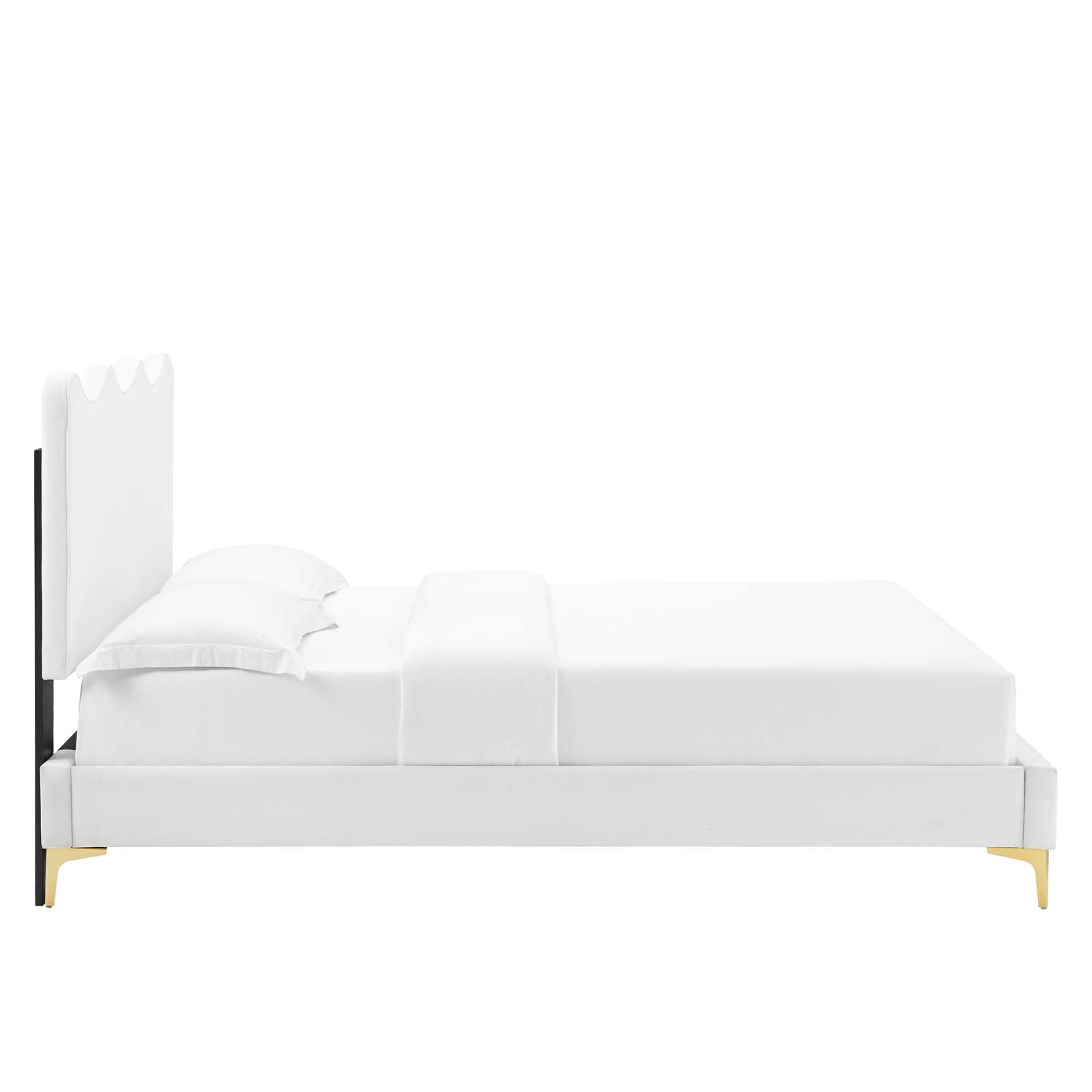 Current Performance Velvet Full Platform Bed by Modway