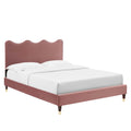 Current Performance Velvet Queen Platform Bed by Modway