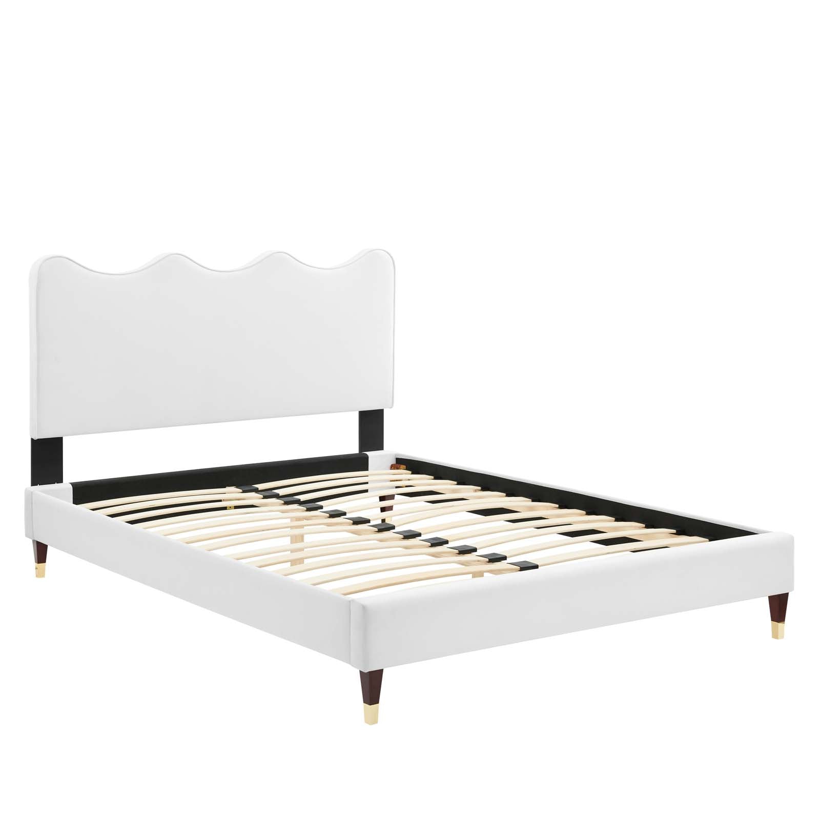 Current Performance Velvet Queen Platform Bed by Modway