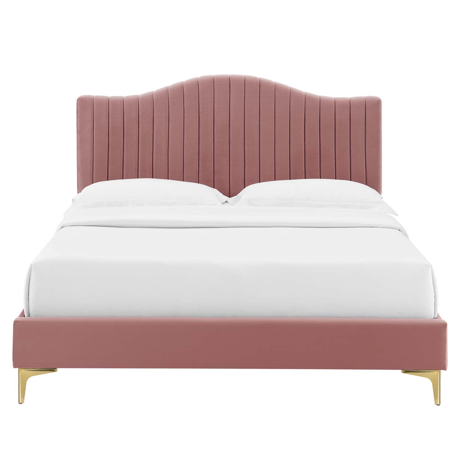 Juniper Channel Tufted Performance Velvet Queen Platform Bed by Modway