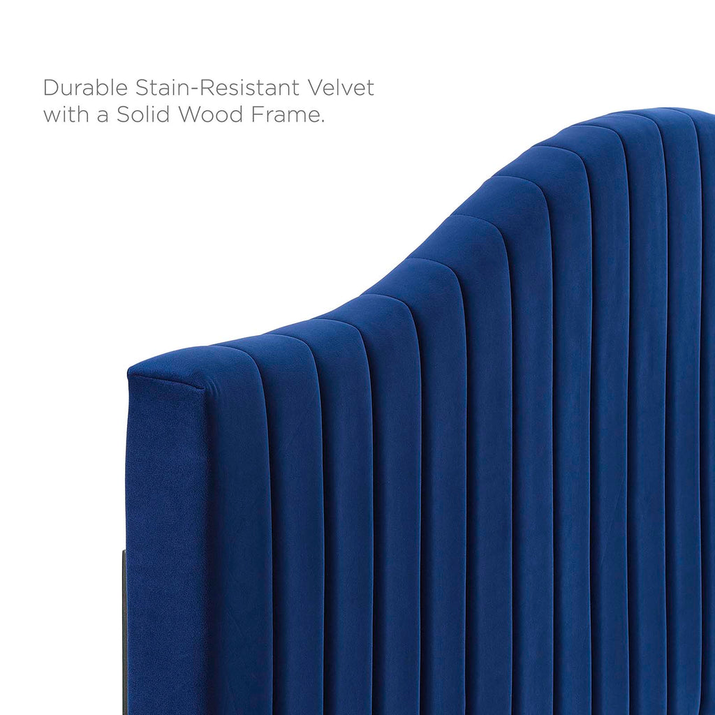 Juniper Channel Tufted Performance Velvet Queen Platform Bed by Modway