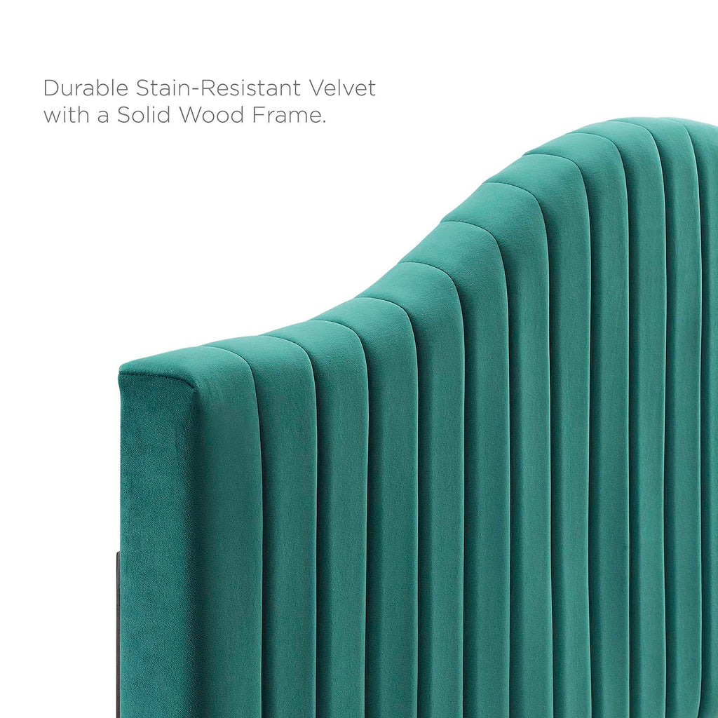 Juniper Channel Tufted Performance Velvet Twin Platform Bed by Modway