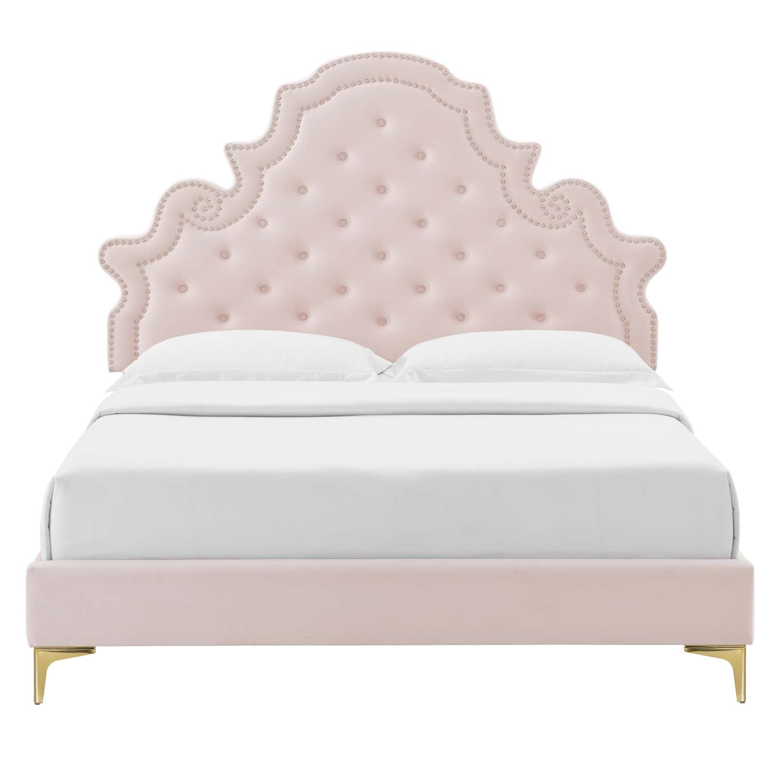 Gwyneth Tufted Performance Velvet Queen Platform Bed by Modway