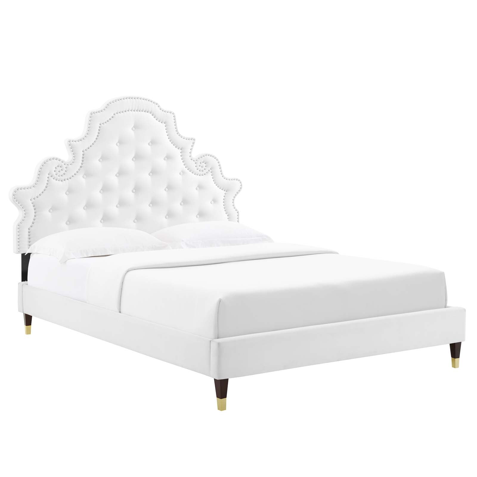 Gwyneth Tufted Performance Velvet Queen Platform Bed by Modway