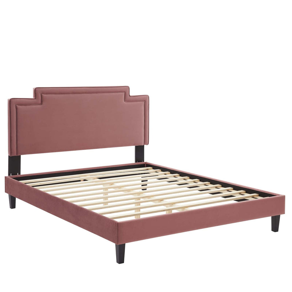 Liva Performance Velvet Queen Bed by Modway