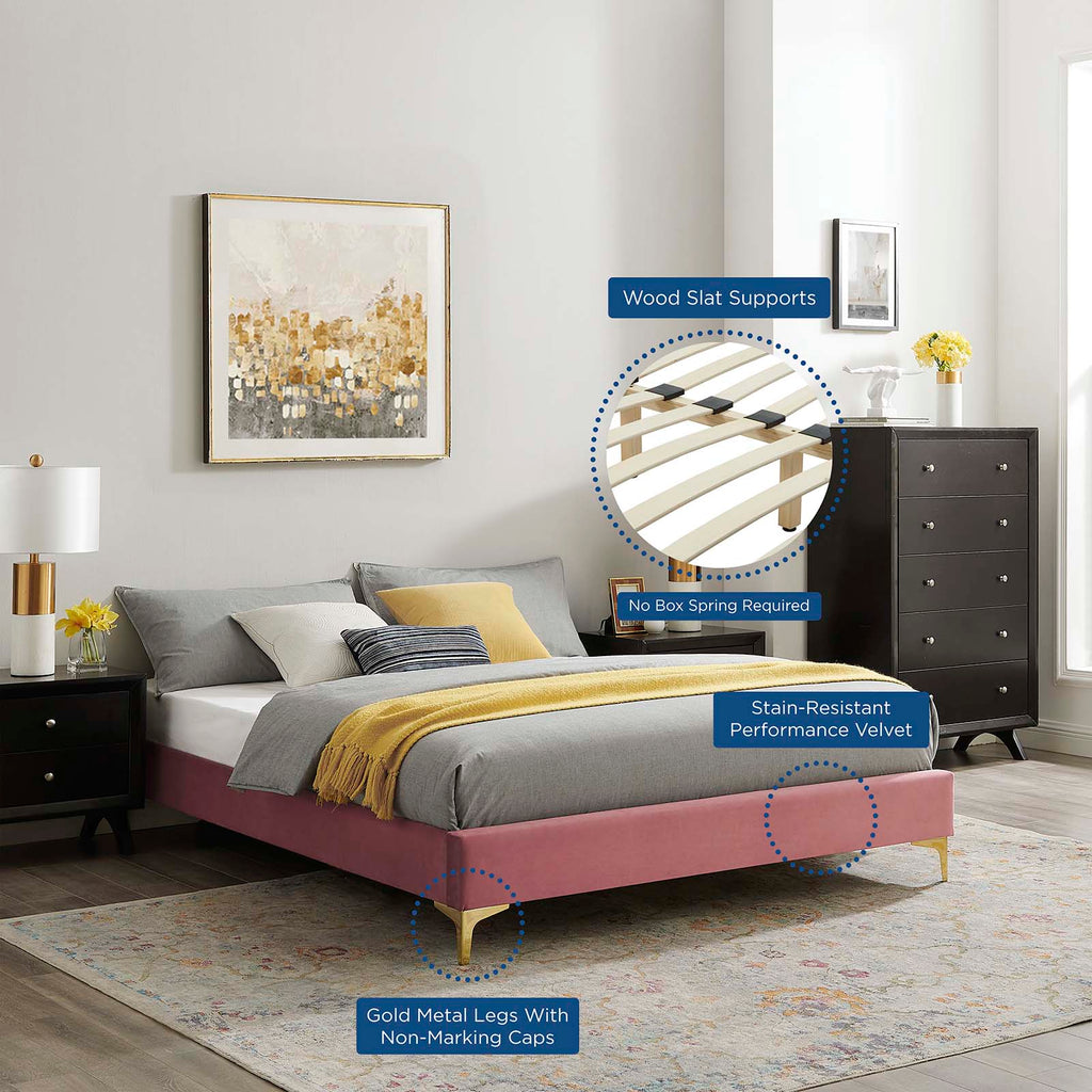 Liva Performance Velvet King Bed by Modway