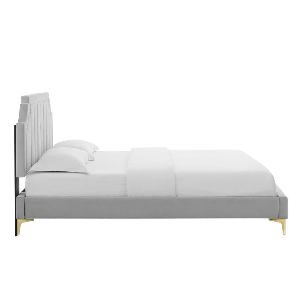 Sienna Performance Velvet Full Platform Bed by Modway