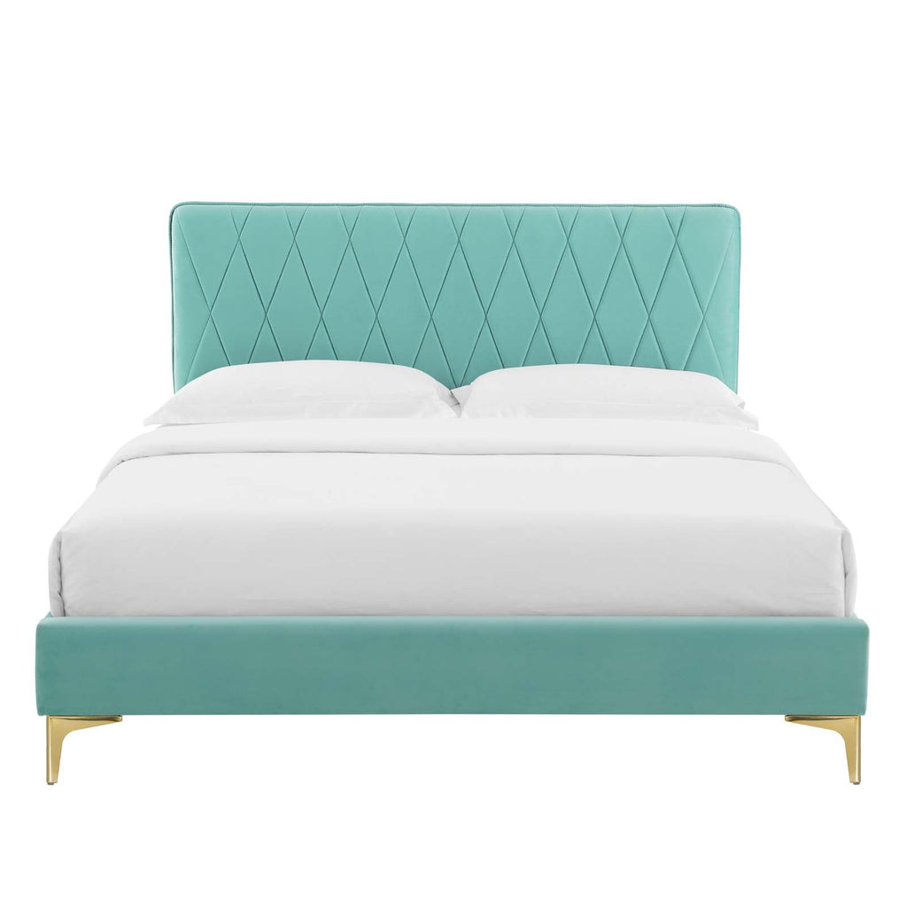 Phillipa Performance Velvet King Platform Bed by Modway
