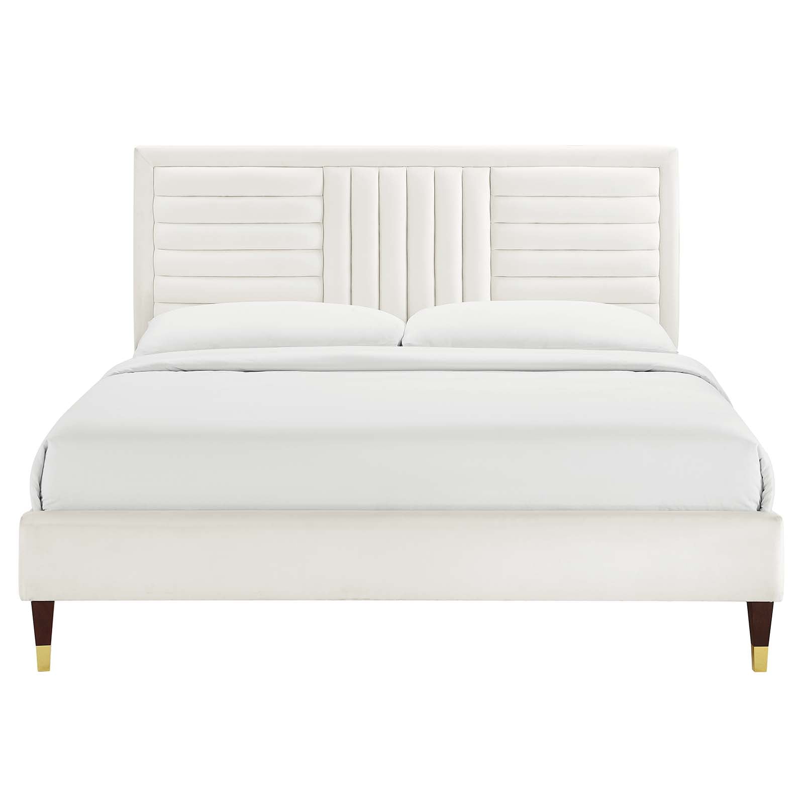 Sofia Channel Tufted Performance Velvet Queen Platform Bed by Modway