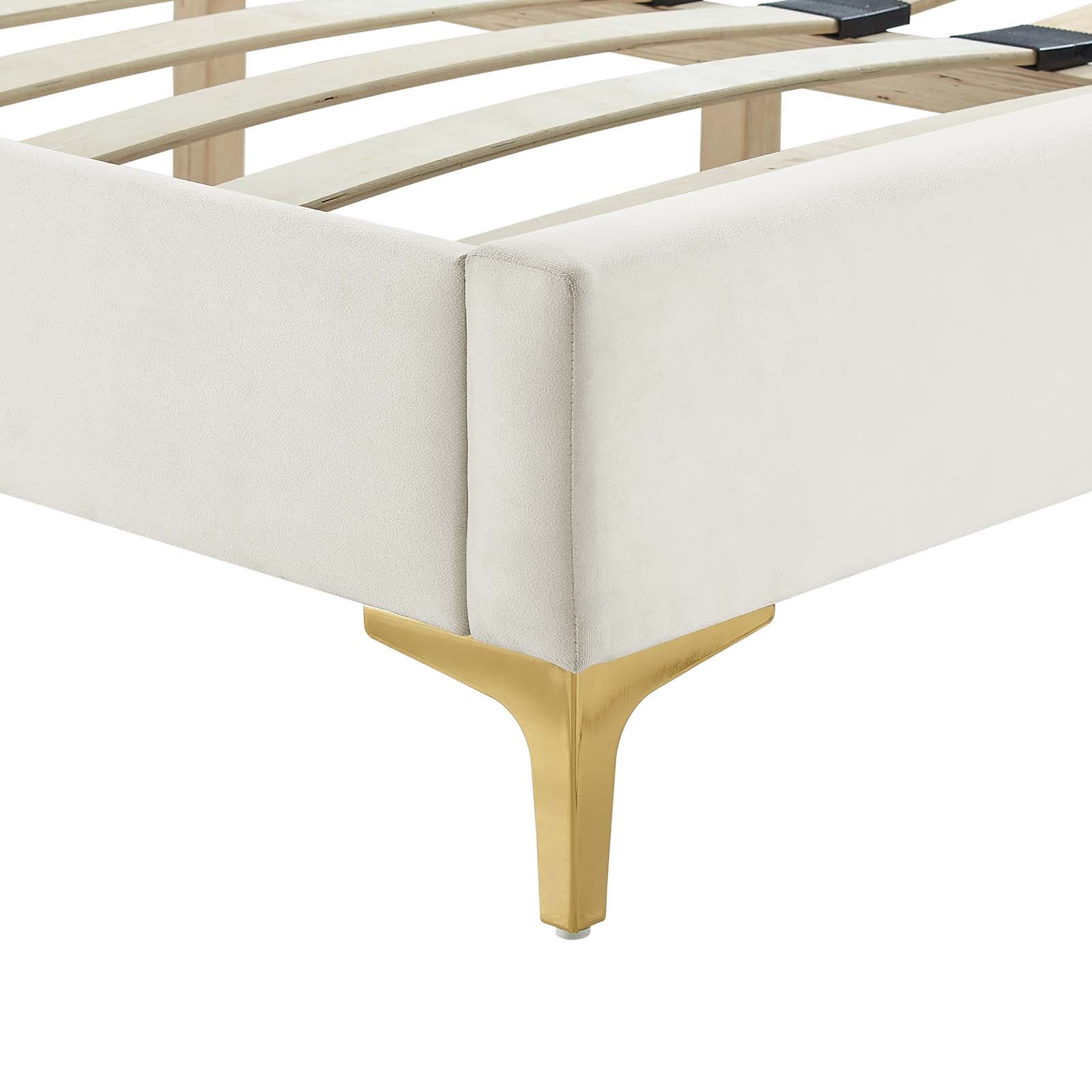 Yasmine Channel Tufted Performance Velvet Queen Platform Bed by Modway