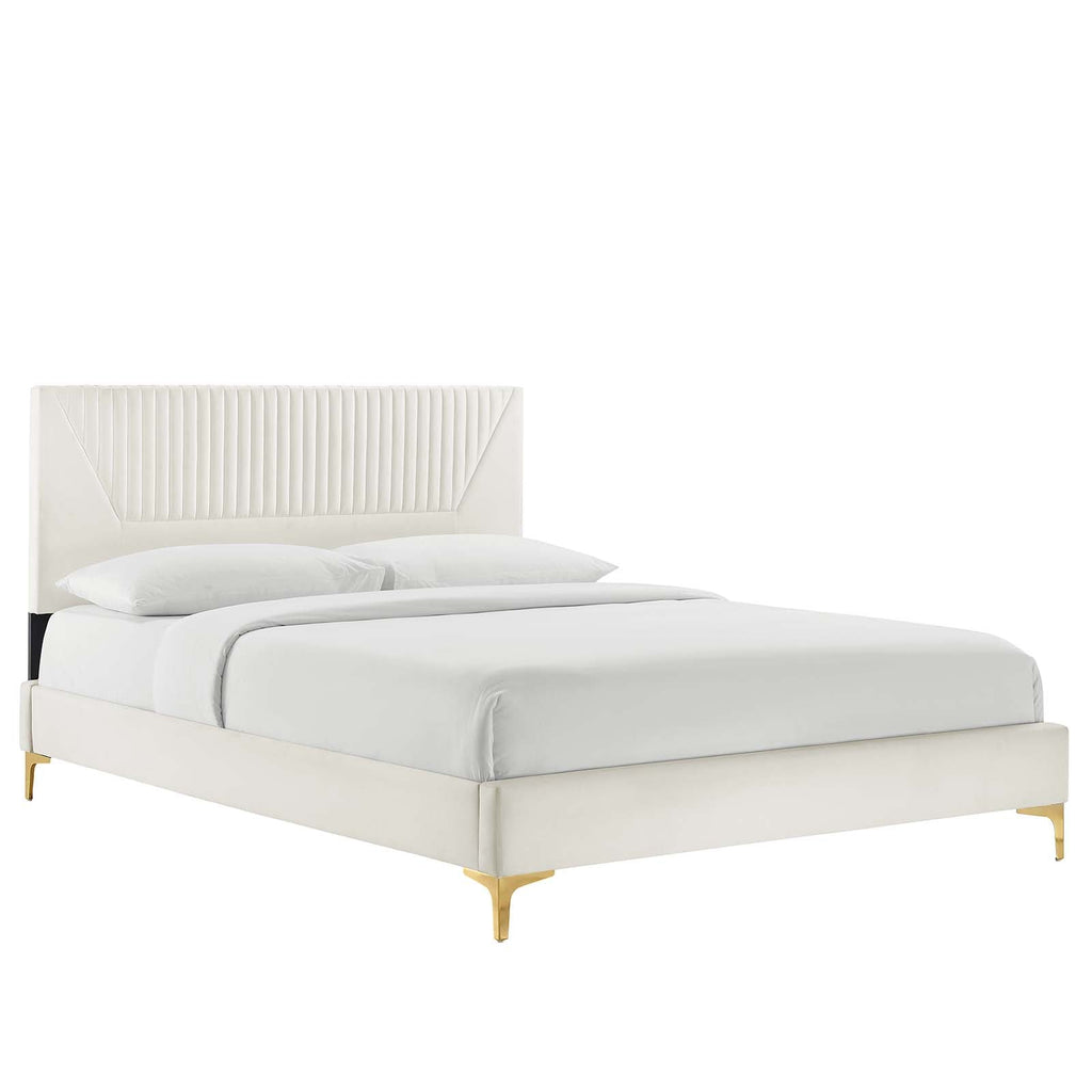 Yasmine Channel Tufted Performance Velvet Twin Pla