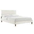Leah Chevron Tufted Performance Velvet Twin Platform Bed by Modway