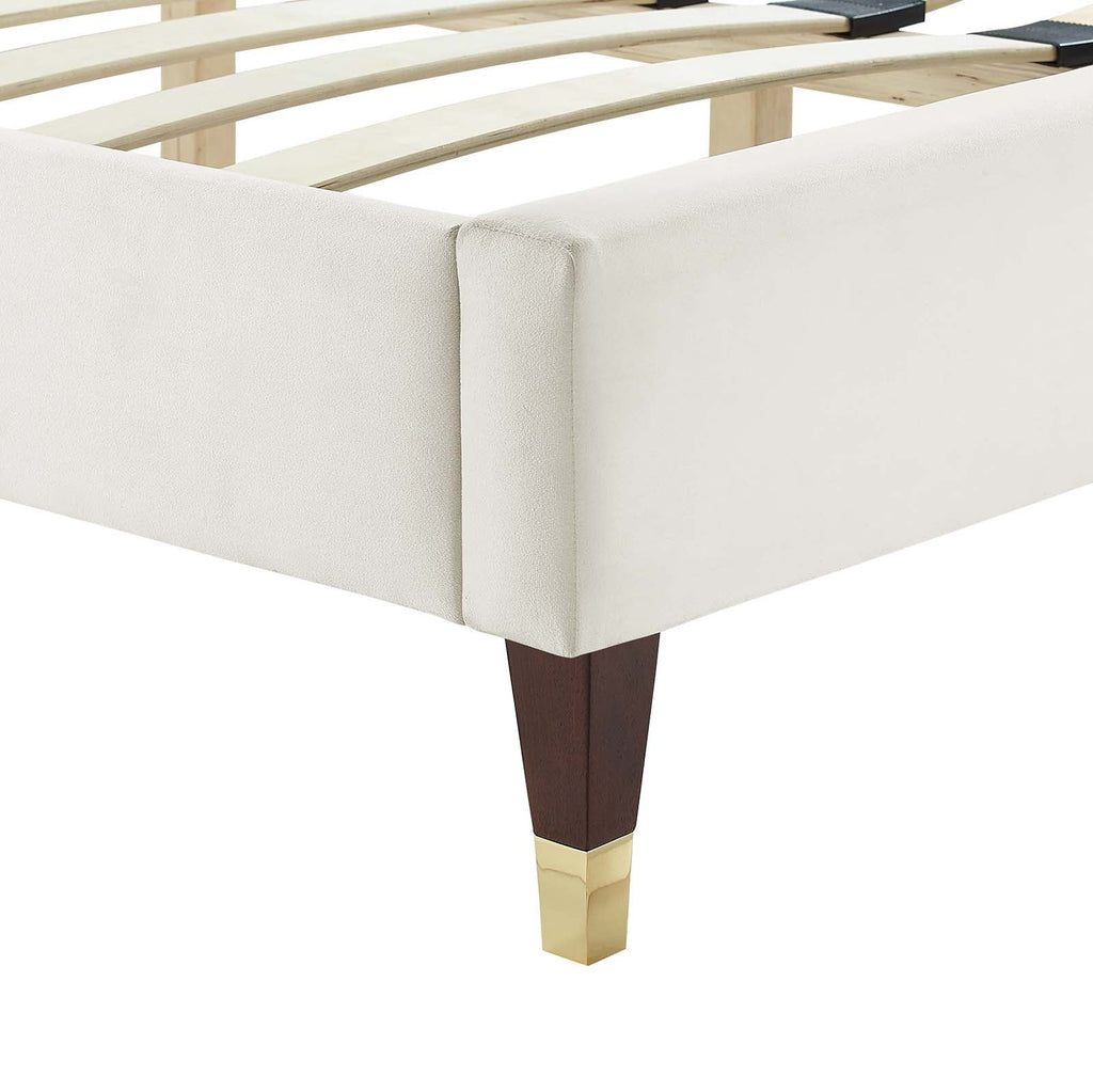 Zahra Channel Tufted Performance Velvet Twin Platform Bed by Modway