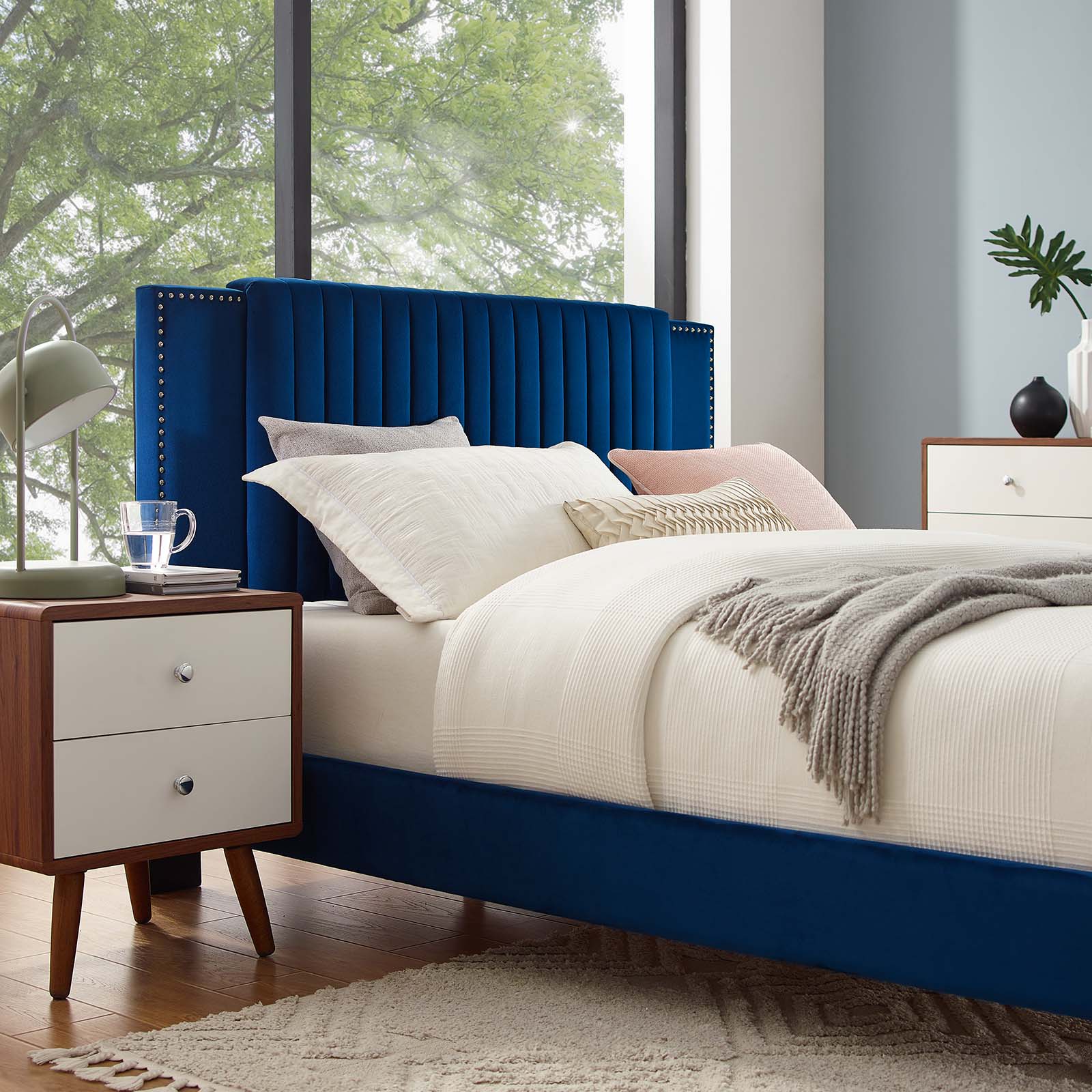Zahra Channel Tufted Performance Velvet Full Platform Bed by Modway