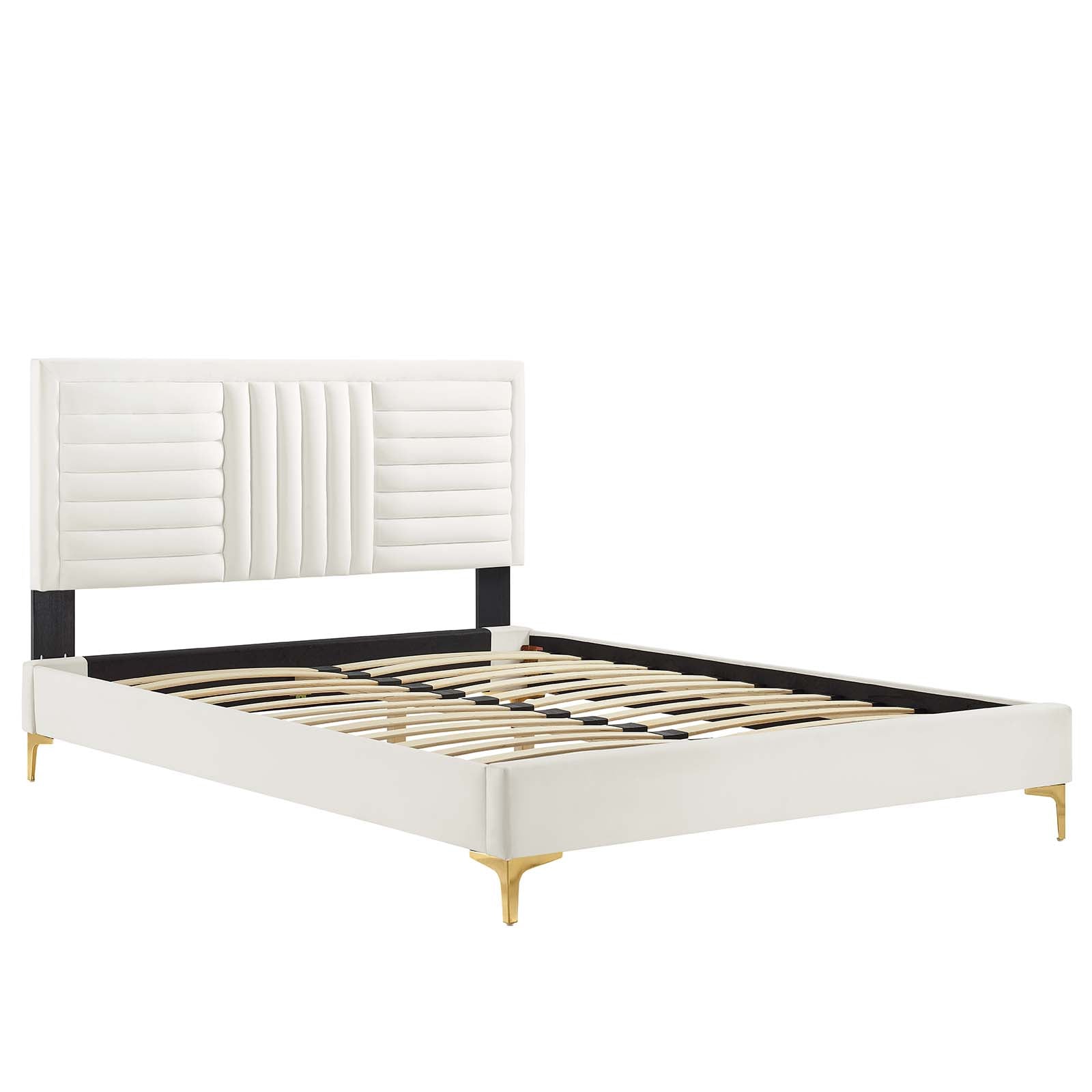 Sofia Channel Tufted Performance Velvet Full Platform Bed by Modway