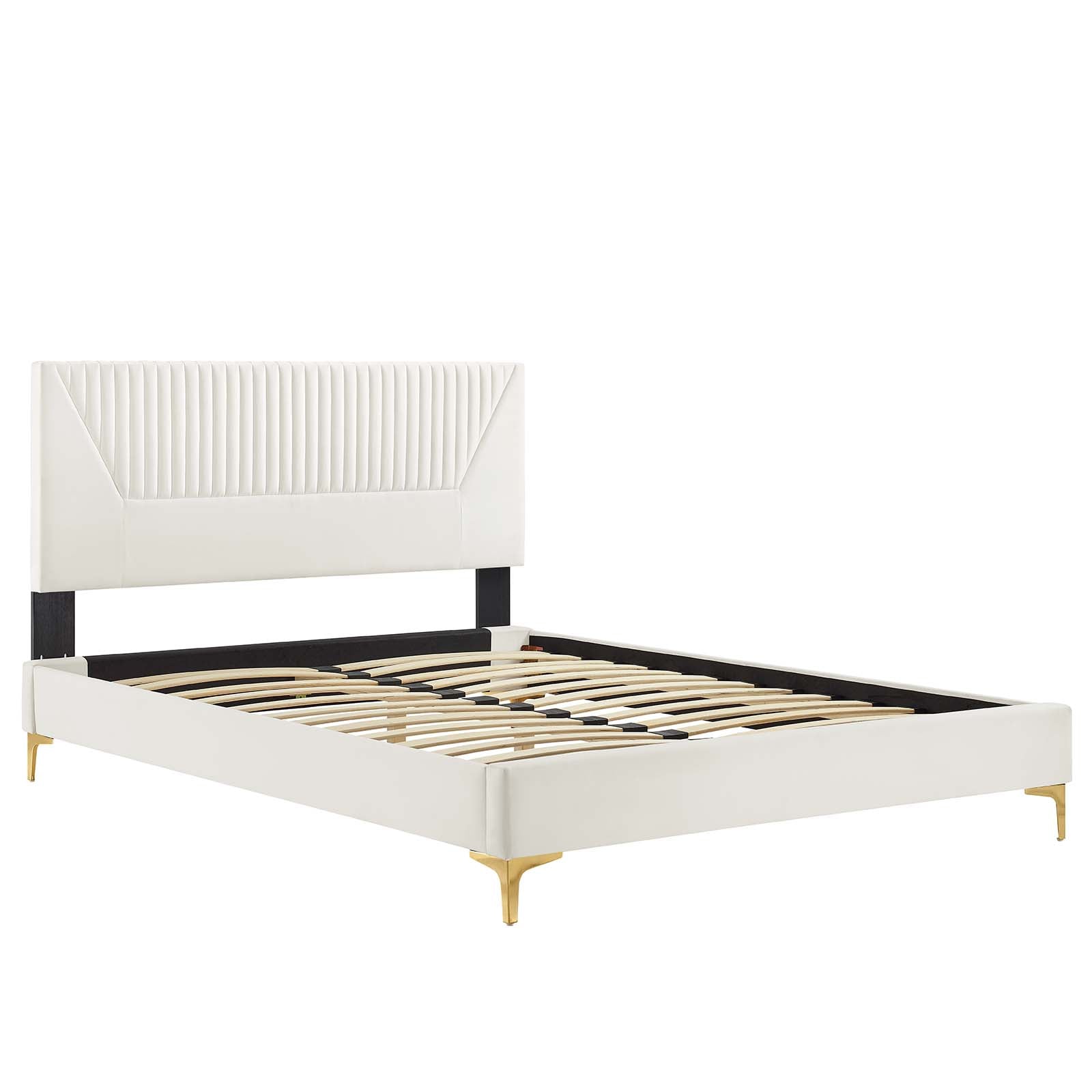 Yasmine Channel Tufted Performance Velvet Full Platform Bed by Modway