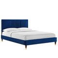 Sofia Channel Tufted Performance Velvet Full Platform Bed by Modway