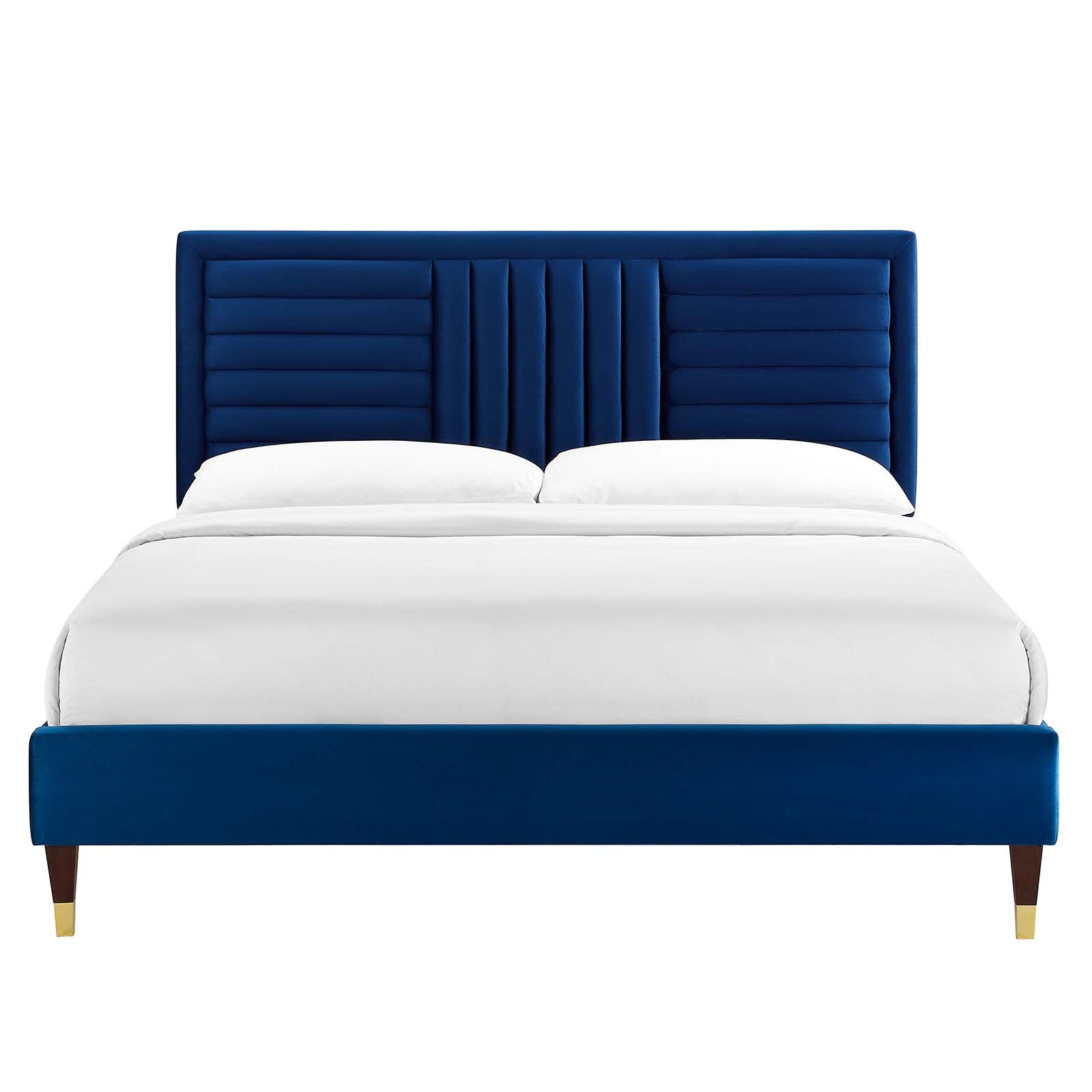 Sofia Channel Tufted Performance Velvet Full Platform Bed by Modway